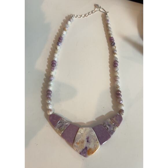 Jay King Sterling Pink Opal Phosphosiderite Necklace - Picture 5 of 5